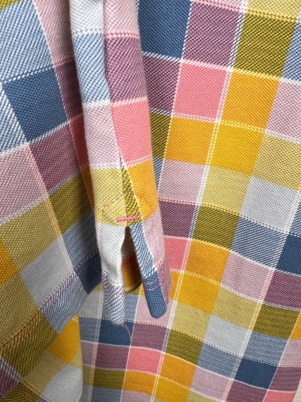 Lands' End Pastel Plaid Golf Shirt - Picture 7 of 12
